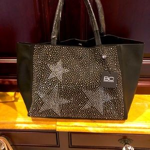Star studded black purse